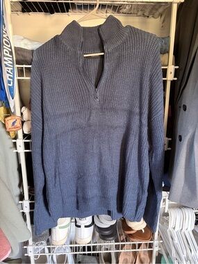 Women’s Half-Zip Knit Sweater - Navy